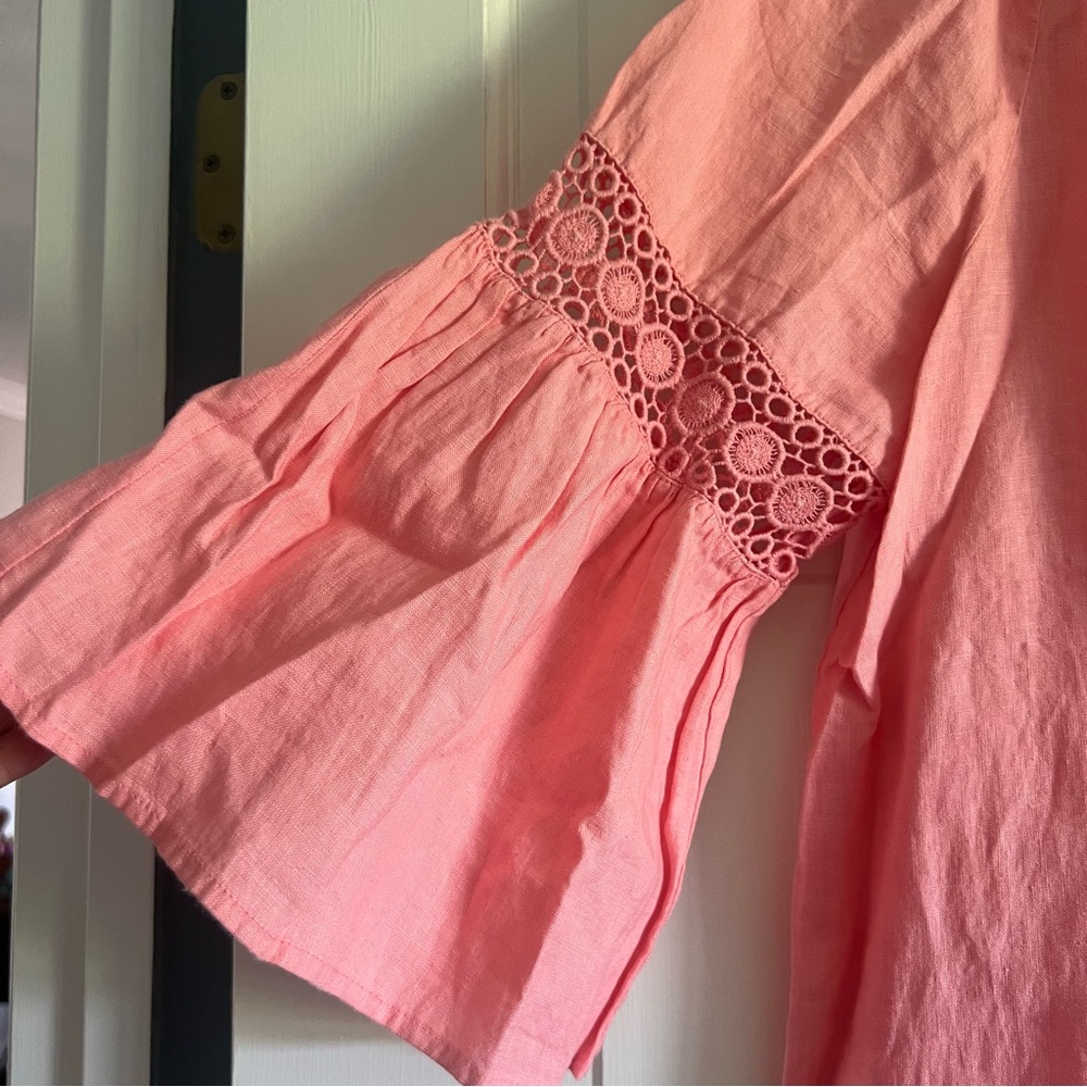 Pretty pink Crown and Ivy linen dress size Large. - Picture 6 of 10